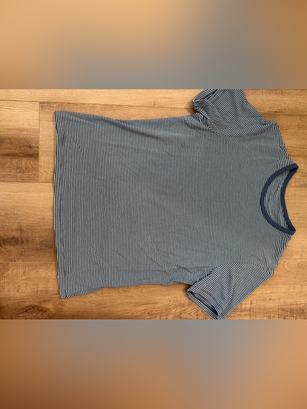 Lululemon Striped Navy and White Lightweight Top
